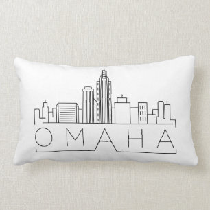 Omaha, Nebraska Skyline Lumbar Pillow