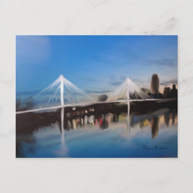 Omaha to Council Bluffs Postcard (Front)