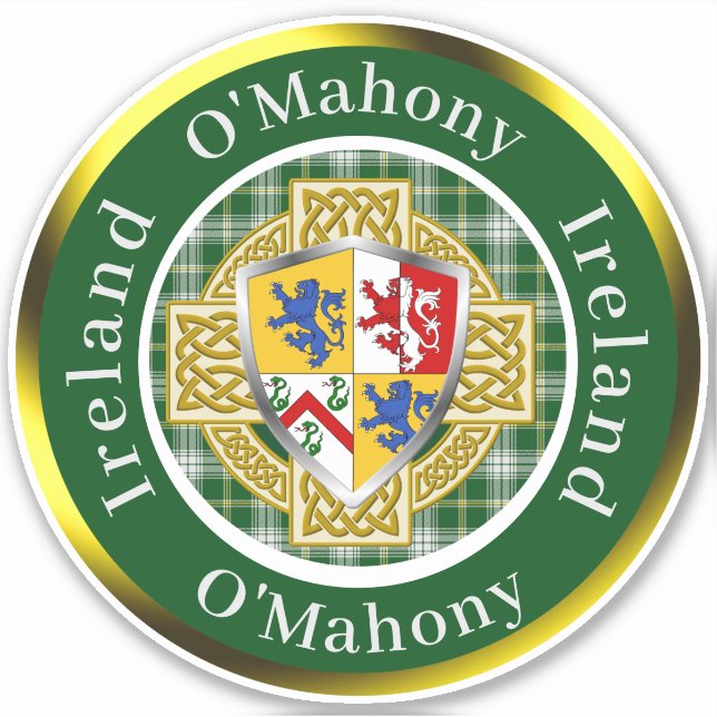 O'Mahony Irish Shield/Celtic Cross Personalized (Front)