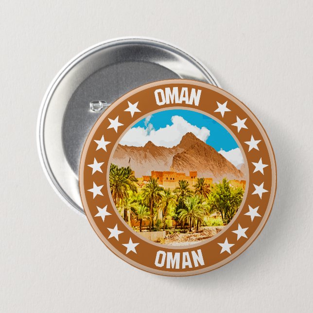 Oman                                               3 inch round button (Front & Back)