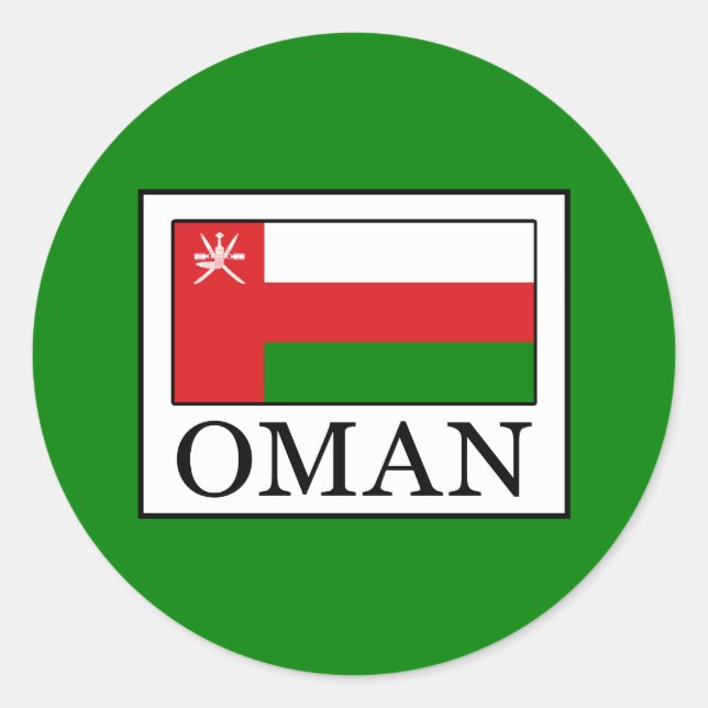 Oman Classic Round Sticker (Front)