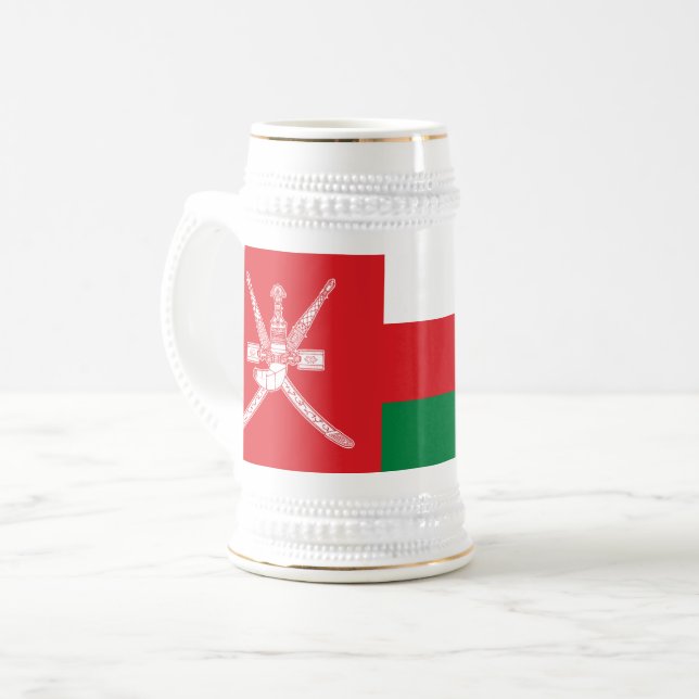 Oman Flag Beer Stein (Front Left)