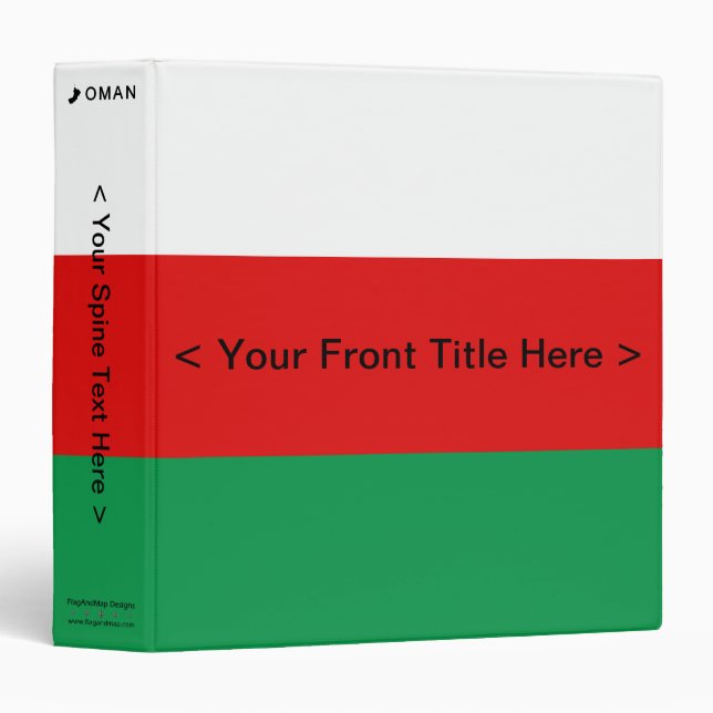 Oman Flag Binder (Front/Spine)