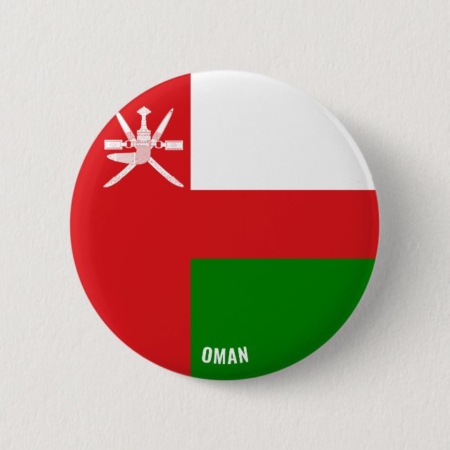 Oman Flag Charming Patriotic 2 Inch Round Button (Front)