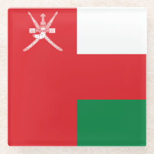 Oman Flag Glass Coaster