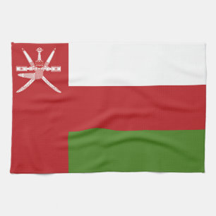 Oman flag kitchen towel