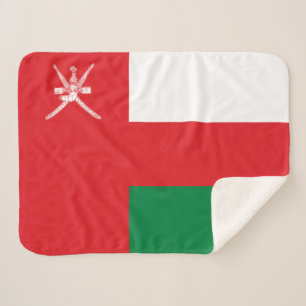 Oman Flag Sherpa Blanket