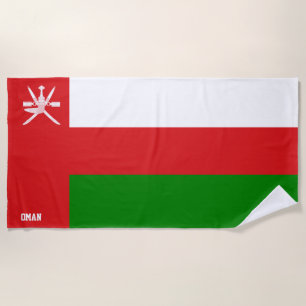 Oman Flag Splendid Patriotic Beach Towel