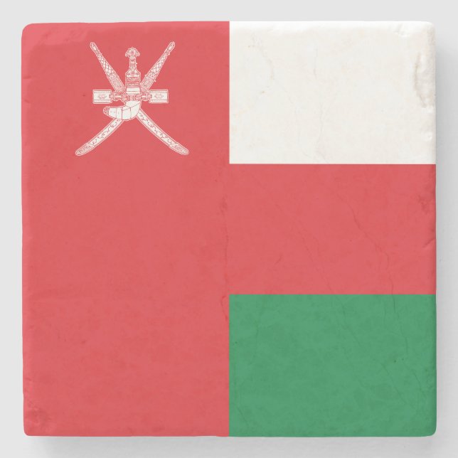 Oman Flag Stone Coaster (Front)
