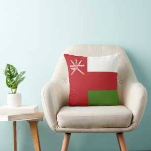 Oman flag throw pillow