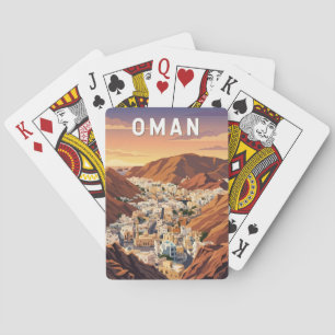 Oman Illustration Travel Art Vintage Playing Cards