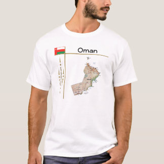 Oman Map + Flag + Title T-Shirt