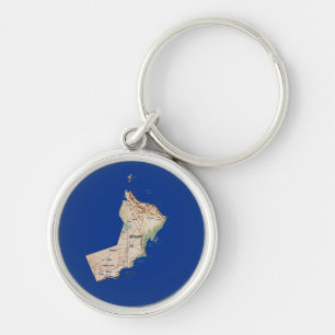 Oman Map Keychain