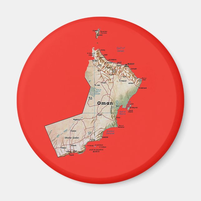 Oman Map Magnet (Front)