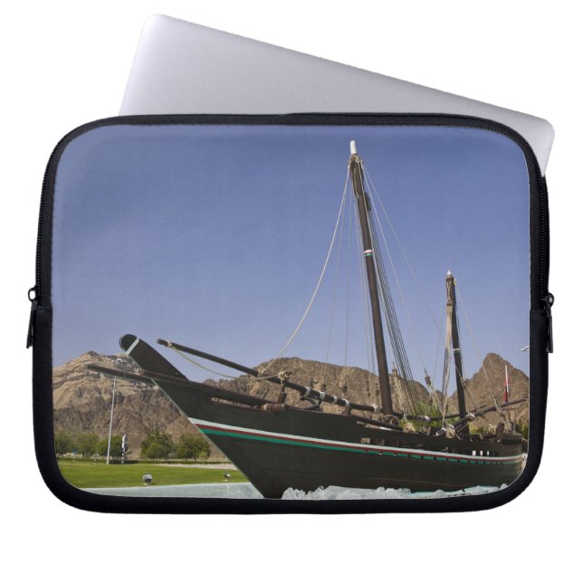 Oman, Muscat, Al Bustan. Al Bustan Roundabout, Laptop Sleeve (Front)