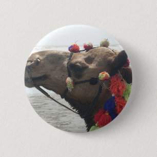 Oman Muscat Camel Photo Art Print 2 Inch Round Button