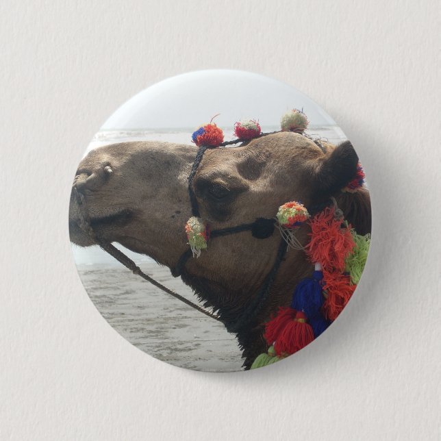 Oman Muscat Camel Photo Art Print 2 Inch Round Button (Front)