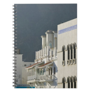 Oman, Muscat, Mutrah. Mutrah Corniche Mosque and Notebook