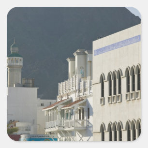 Oman, Muscat, Mutrah. Mutrah Corniche Mosque and Square Sticker