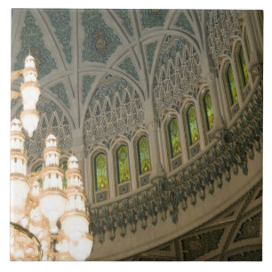 Oman, Muscat, Sultan Qaboos mosque Tile