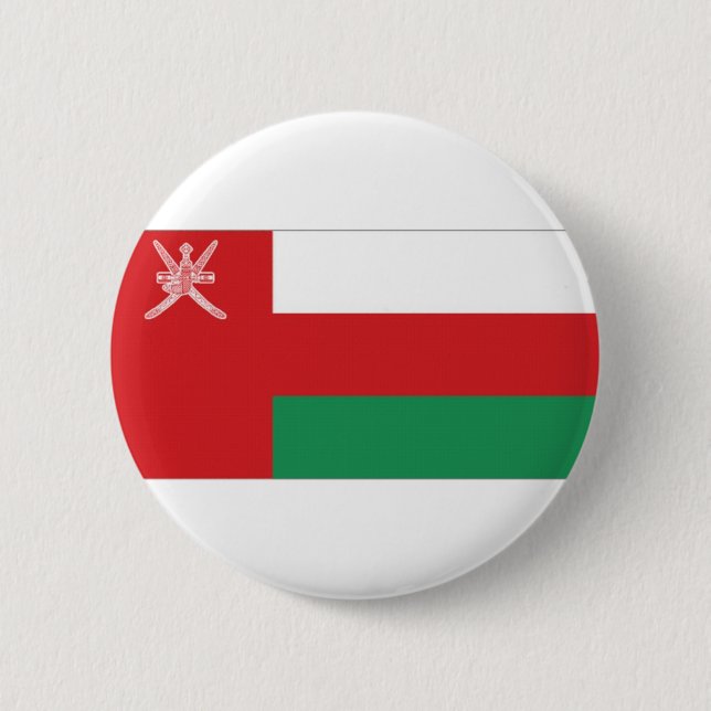 Oman National Flag 2 Inch Round Button (Front)