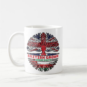Oman Omani British UK Tree Roots Flag Coffee Mug
