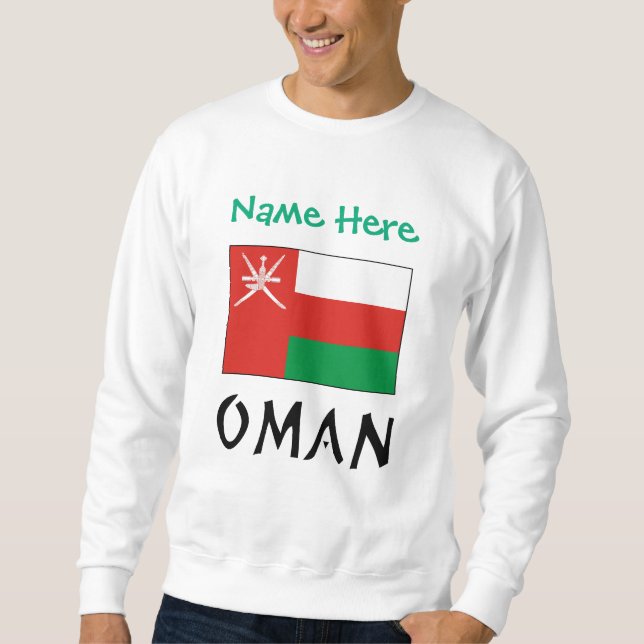 Oman Omani Flag Green Personalized  Sweatshirt (Front)