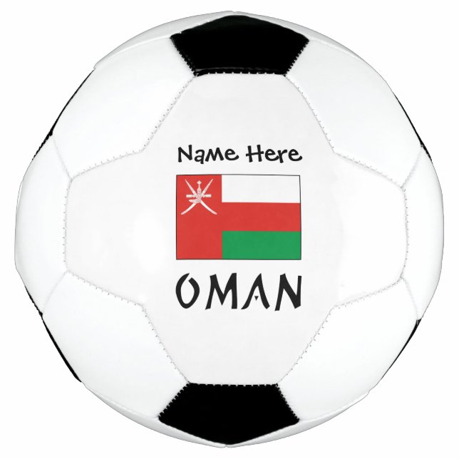 Oman Omani Flag Personalized Name  Soccer Ball (Front)
