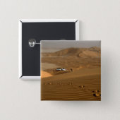 Oman, Rub Al Khali desert, driving on the dunes 2 Inch Square Button (Front & Back)