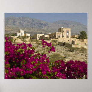 Oman, Western Hajar Mountains, Al Hamra. Town Poster