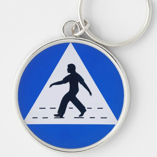 Omani pedestrian crossing sign - Muscat, Oman Keychain (Front)