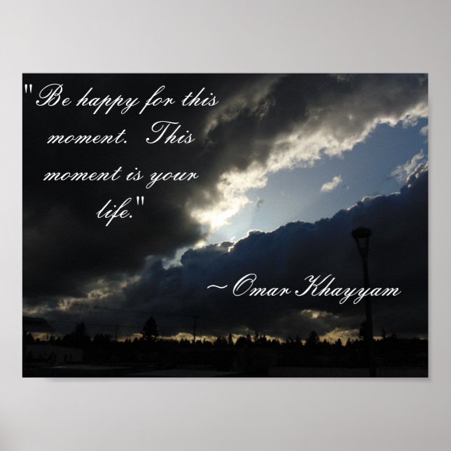 Omar Khayyam Quote Poster (Front)