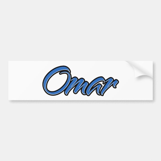 Omar Name Blue Autocollants (Devant)