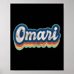 Omari First Name Boy Vintage Style 70s 80s Persona Poster