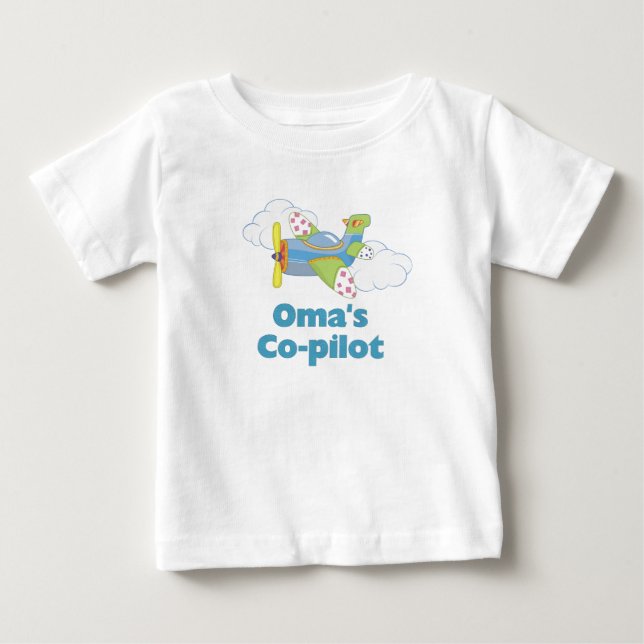 Oma's Co-pilot Baby T-Shirt (Front)