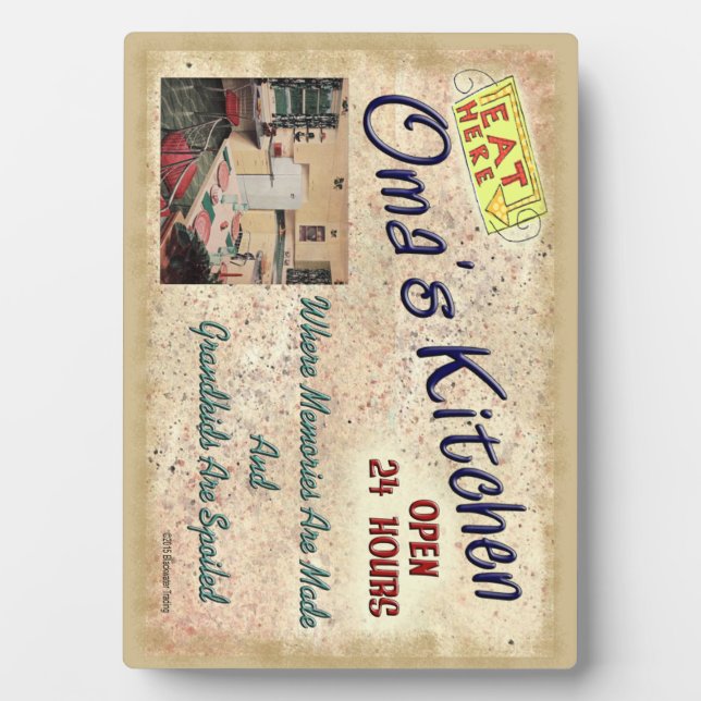 Oma's Kitchen Where Grandkids Are Spoiled Plaque (Front)