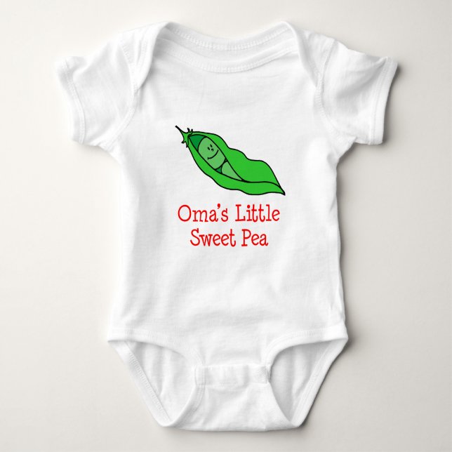 Oma's Sweet Pea Baby Bodysuit (Front)