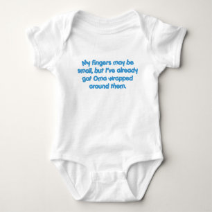 Oma's Wrapped (Blue) Baby Bodysuit