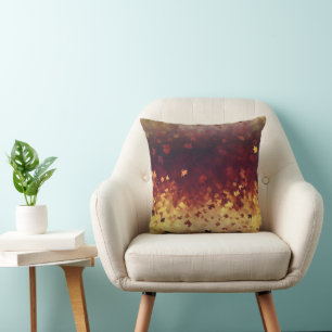 Ombre Autumn Leaf Colours Throw Pillow
