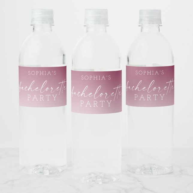 Ombré Bachelorette Water Bottle Labels (Bottles)