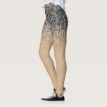 Ombre Black Grey Flesh tone Fading Leggings<br><div class="desc">This design may be personalized by choosing the Edit Design option. You may also transfer onto other items. Contact me at colorflowcreations@gmail.com or use the chat option at the top of the page if you wish to have this design on another product or need assistance with this design. Glitter look...</div>