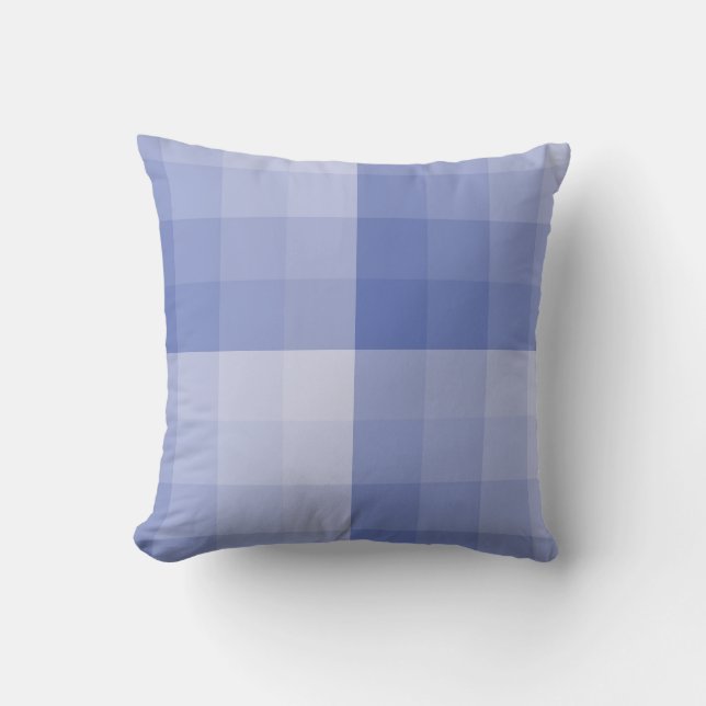Ombre Blocks Periwinkle Throw Pillow (Front)