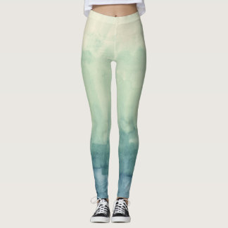 Ombre blue active wear leggings