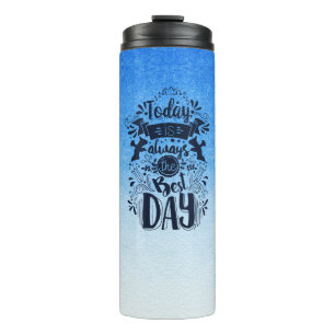 Ombre Blue and white Dive into dreamy hues Thermal Tumbler