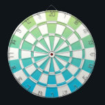 Ombre Blue Green And White Dartboard<br><div class="desc">Ombre Blue Green And White Dart Board</div>