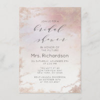 Ombre Blush Pink Frosted Foil Gilded Bridal Shower