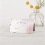 Ombre Blush Pink Frosted Foil Wedding Table Number Place Card<br><div class="desc">Ombre Blush Pink Frosted Foil Watercolor Wedding Design with hand painted watercolor wash fading background texture. A Chic and Modern Look for a spring or summer wedding, with soft pastel colour palette : Blush Pink, and rose gold faux foil veins and details, and a modern trendy brush Script lettering Font...</div>