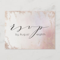 Ombre Blush Pink Frosted Wedding Meal Choice RSVP