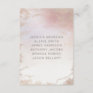Ombre Blush Pink Frosted Wedding Table Numbers
