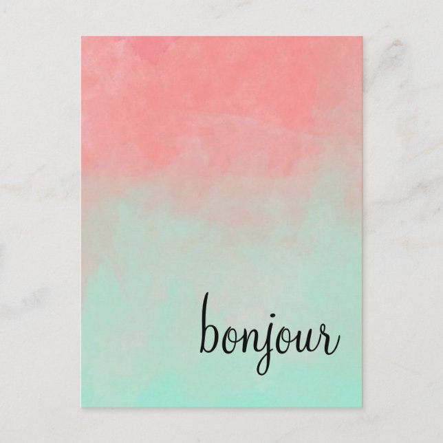 Ombre  Bonjour Postcard (Front)